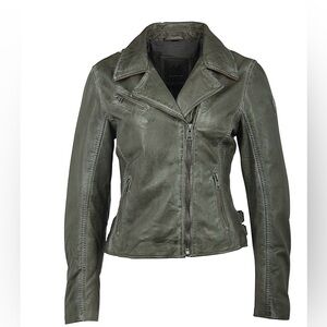 MAURITIUS CHRISTY STAT LEATHER JACKET- us 4- NWOT